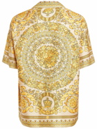 VERSACE - Barocco Printed Silk Short Sleeve Shirt