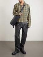 424 - HOORSENBUHS Checked Cotton-Blend Flannel Shirt - Yellow