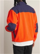 Outdoor Voices - Panelled Recycled-Fleece and Stretch-Nylon Zip-UpJacket - Orange
