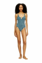 Diesel Bodysuit in marble-washed stretch cotton - Bodysuits Womens in Blue