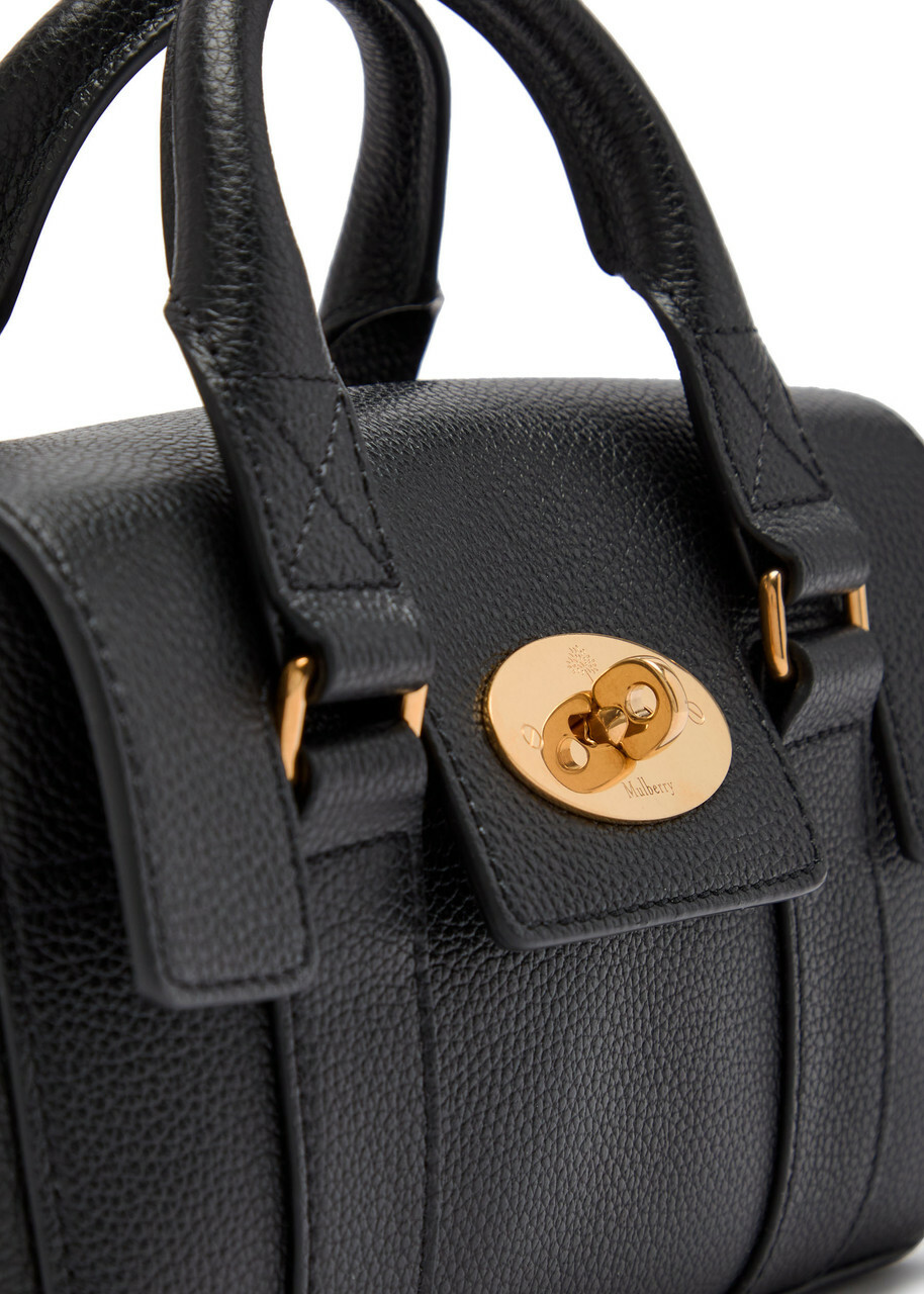 Mulberry Heritage Bayswater Mini Grained Leather Cross-body bag - Black - One Size
