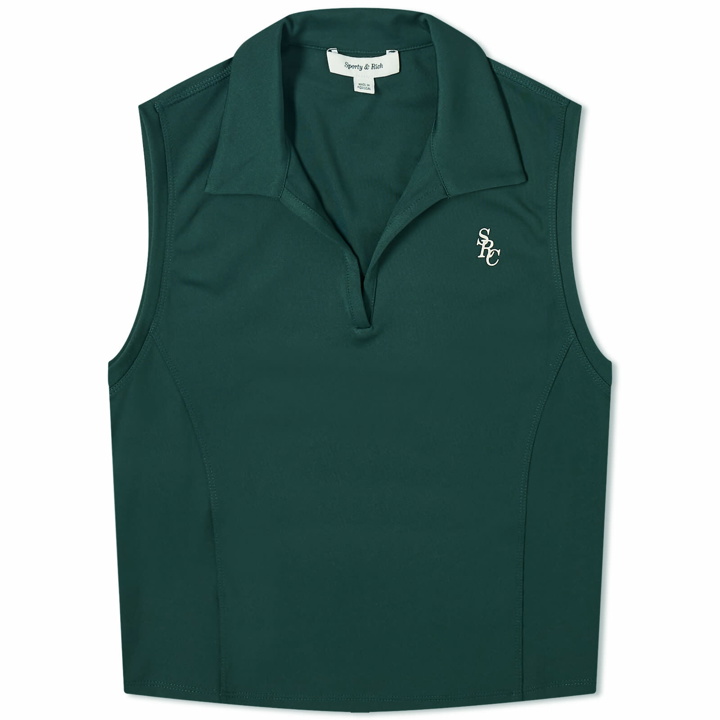 Photo: Sporty & Rich Women's SRC Sports Polo Vest in Forest