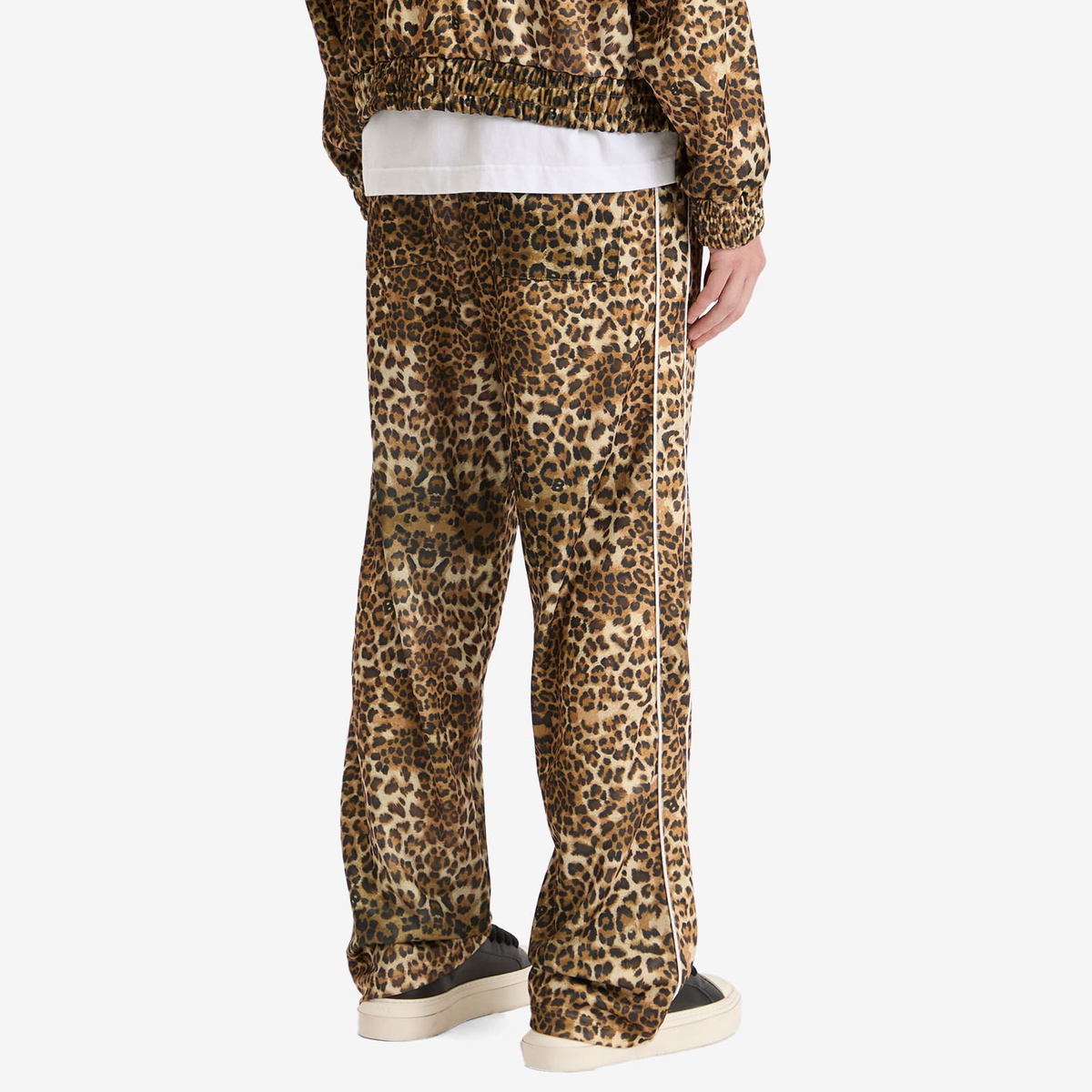Cole Buxton Men's Piped Track Pant in Leopard