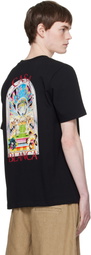 Casablanca Black Tennis Landscape Short Sleeve T‑shirt