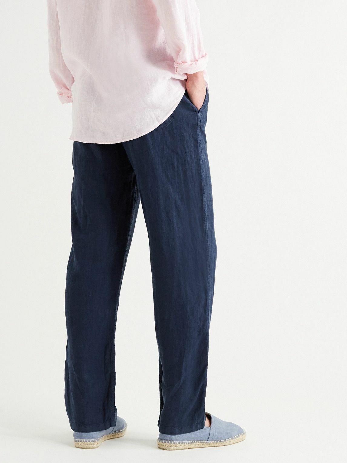 Vilebrequin - Pacha Wide-Leg Linen Drawstring Trousers - Blue
