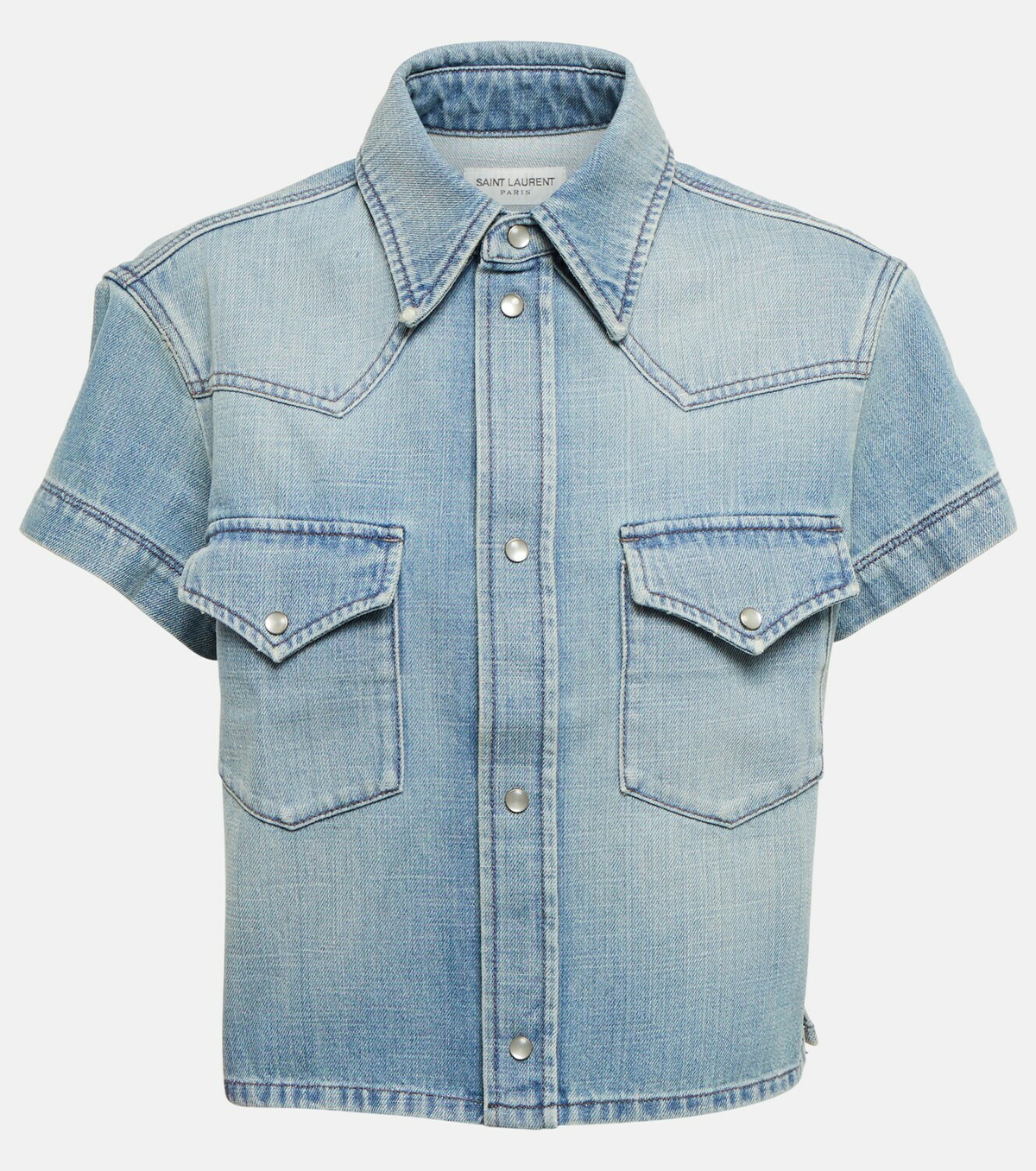 Saint Laurent - Cropped denim shirt