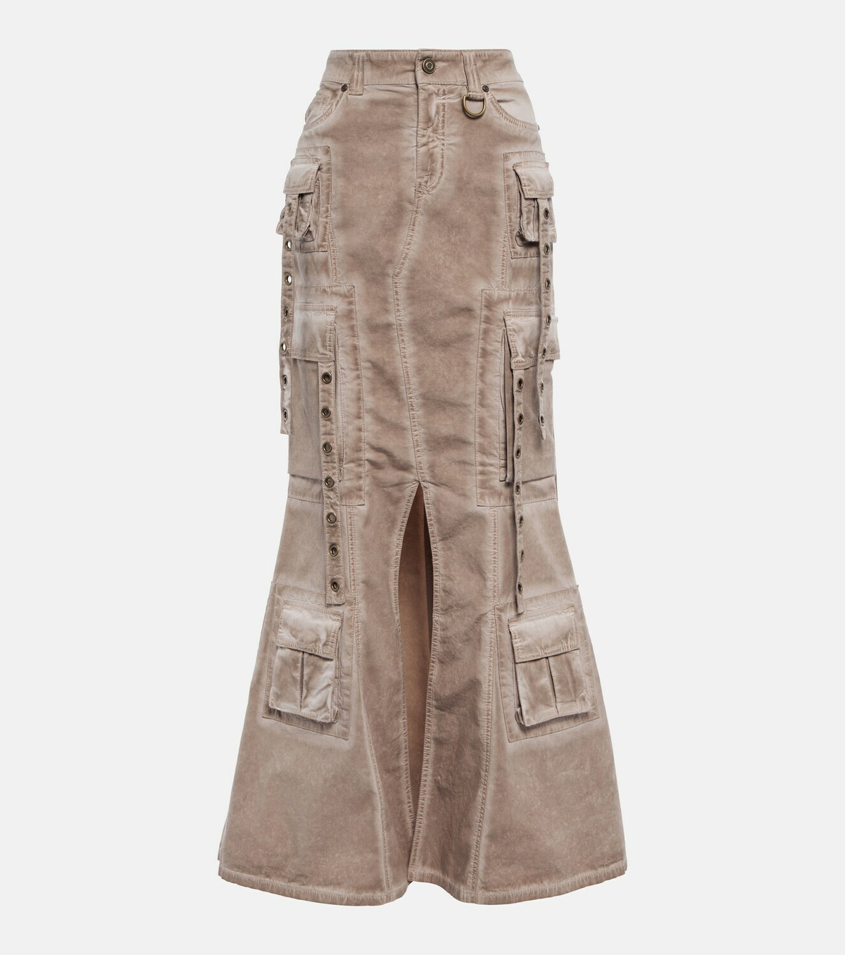 Blumarine - Cargo denim maxi skirt