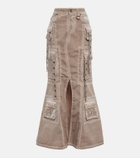 Blumarine - Cargo denim maxi skirt