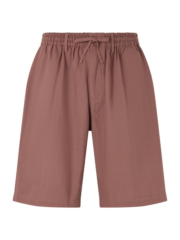 Photo: Kardo - Milo Straight-Leg Cotton Drawstring Shorts - Brown