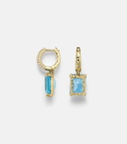 Octavia Elizabeth Yana Charmed Micro 18kt gold earrings with topazes and diamonds