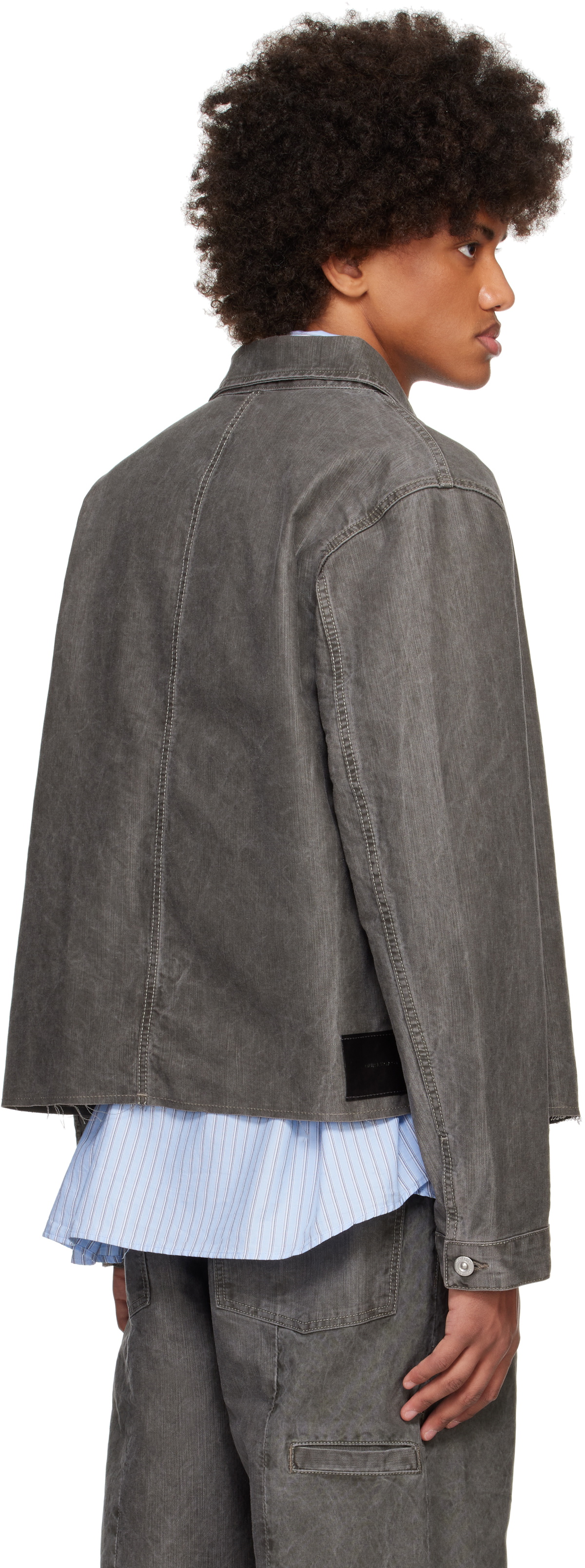 ジャケット・アウター OUR LEGACY CUTREBIRTH JACKETWashed Grey Our Legacy - Rebirth Jacket Washed Grey Torino Stripe