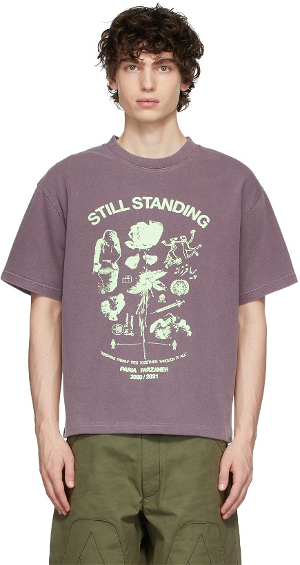 Photo: paria /FARZANEH Purple Still Standing Space T-Shirt