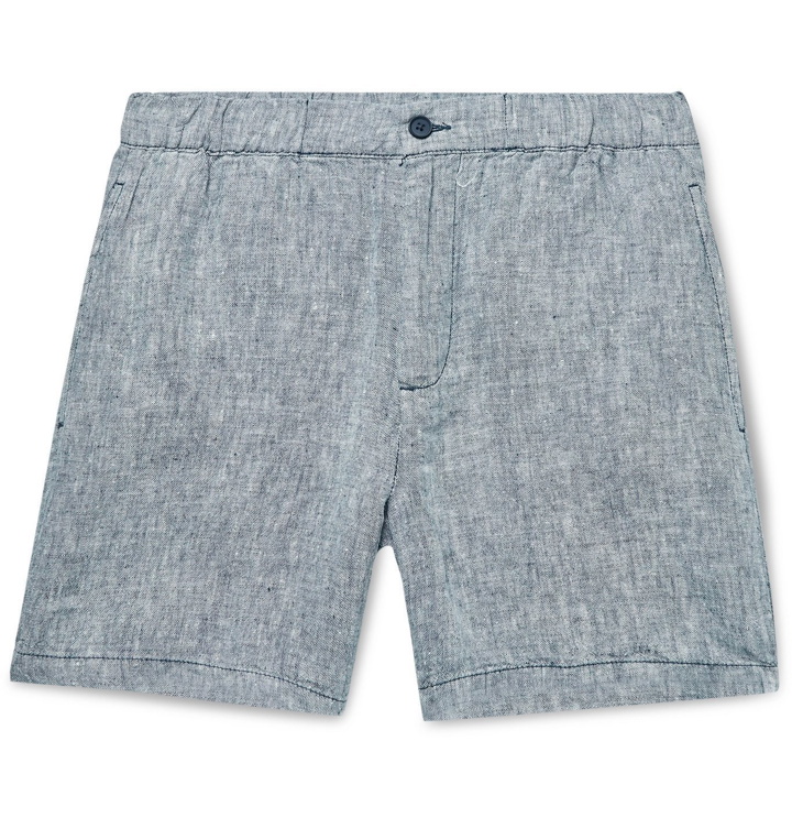 Photo: Onia - Moe Linen Shorts - Blue