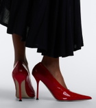 Christen Helix croc-effect patent leather pumps