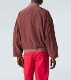 Versace Oversized silk poplin blouson jacket