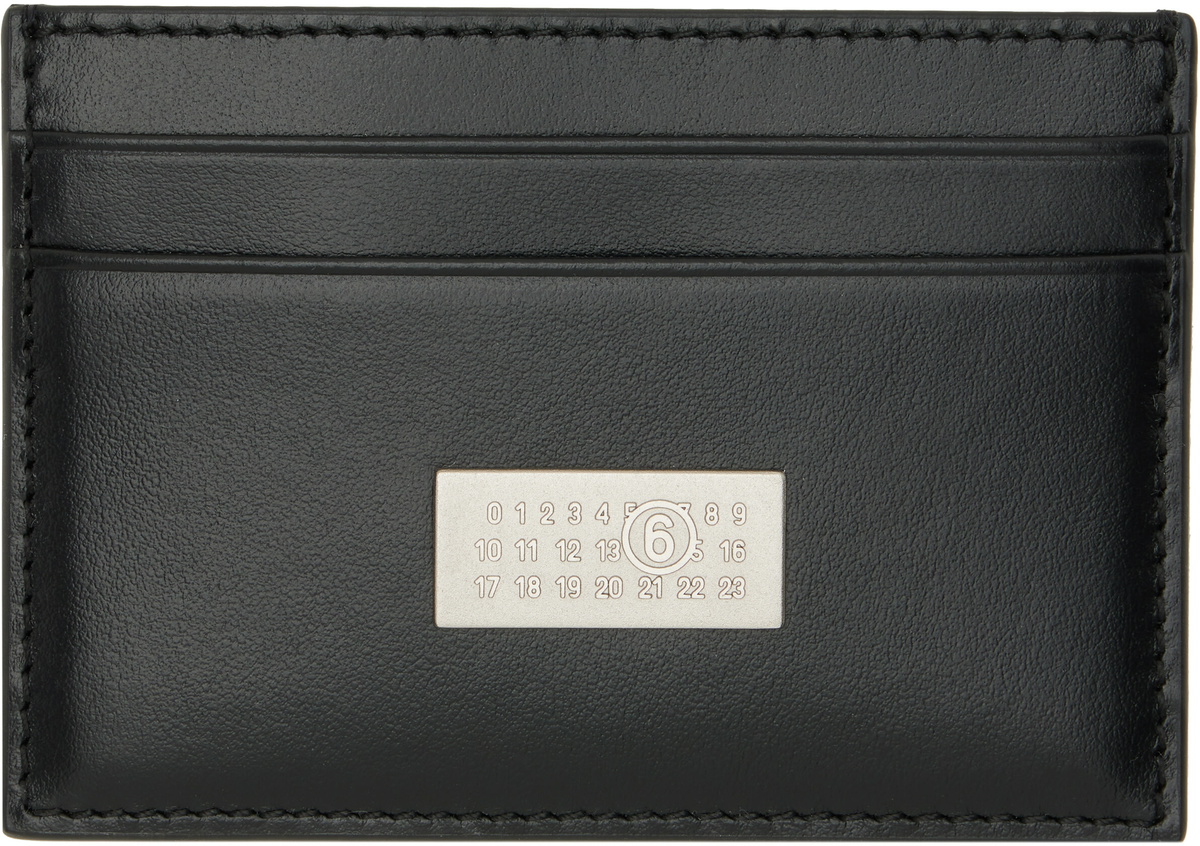 MM6 Maison Margiela Black Leather Card Holder