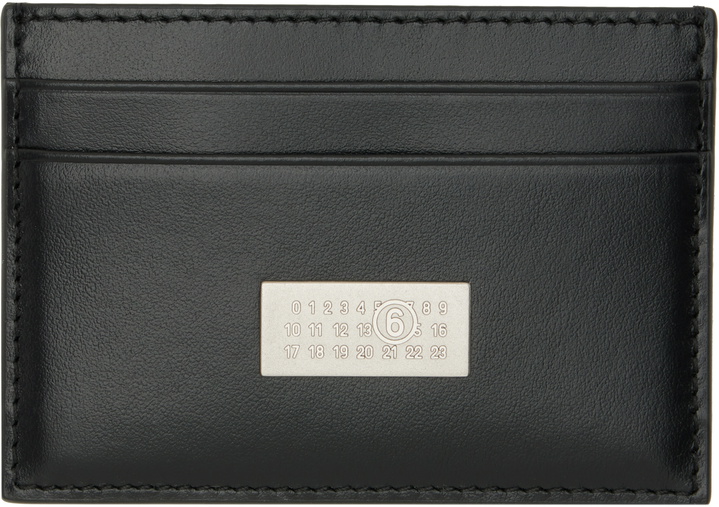 Photo: MM6 Maison Margiela Black Leather Card Holder