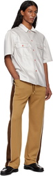Casablanca Gray Short Sleeve Satin Shirt