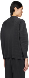 HOMME PLISSÉ ISSEY MIYAKE Gray Monthly Color November Long Sleeve T-Shirt