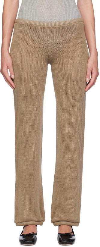 Photo: Isa Boulder Beige Isabella Straight Lounge Pants