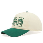 Represent Men's Raceway Cap in Antique White/Forest Green 