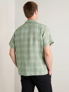 Oliver Spencer - Havan Camp-Collar Checked Linen Shirt - Green