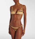 Isabel Marant Feride striped triangle bikini top