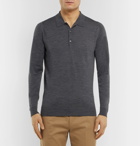 John Smedley - Belper Slim-Fit Merino Wool Polo Shirt - Gray