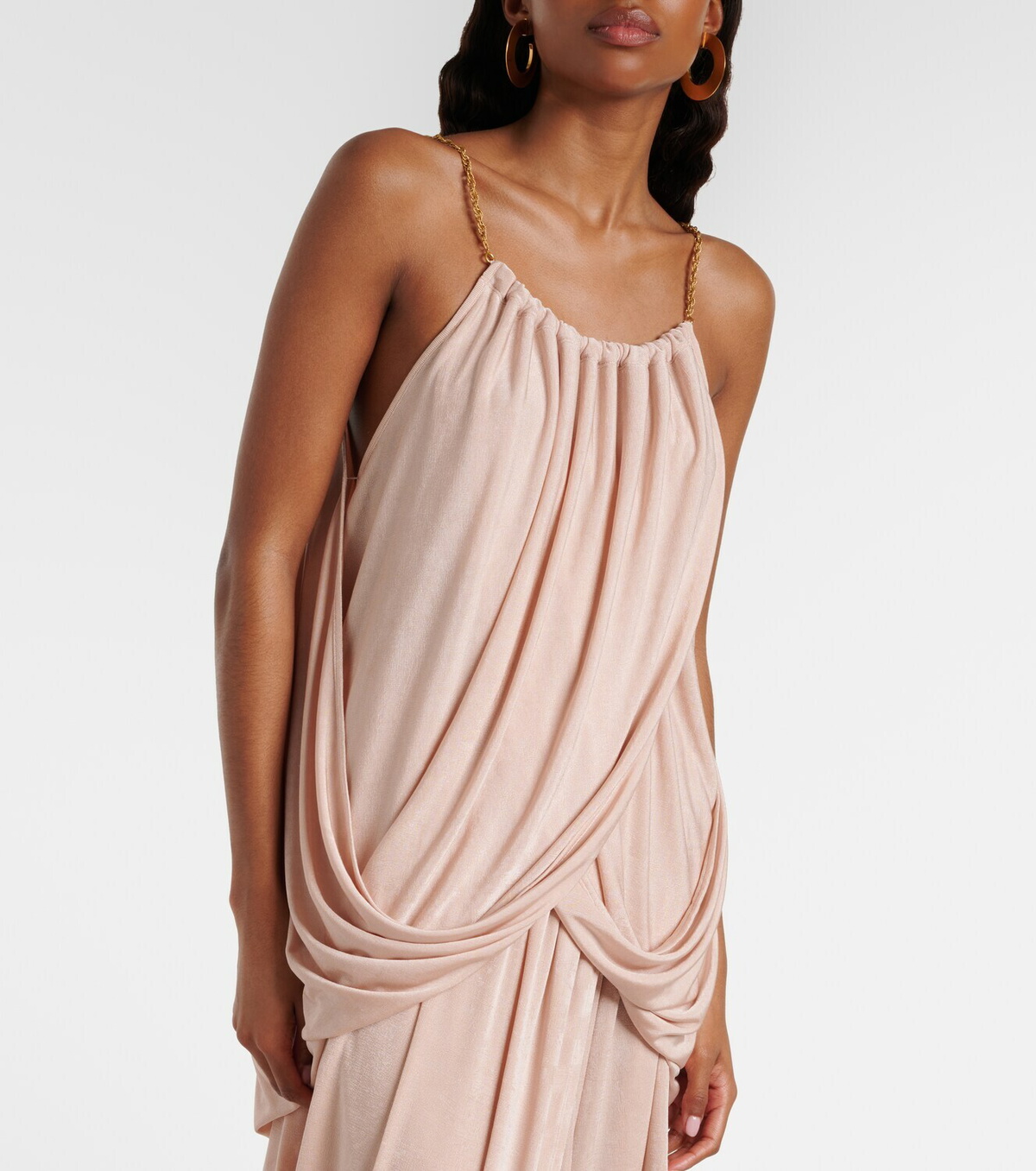 Xu Zhi Chain-detail draped top