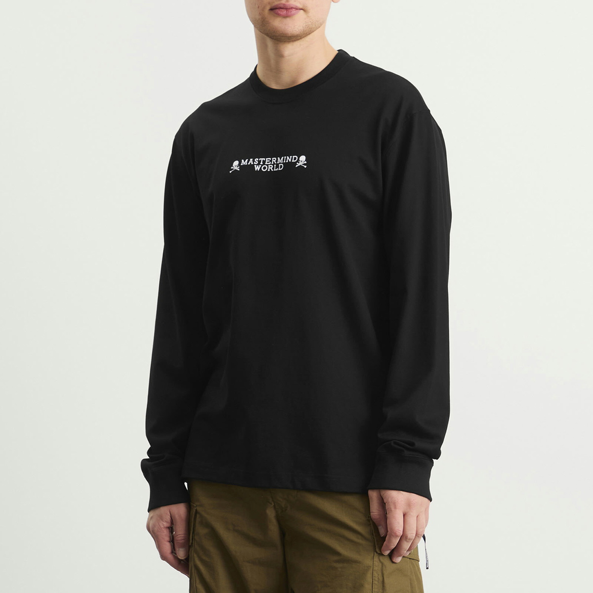 MASTERMIND WORLD Men's "I Do Not Care" Long Sleeve T-Shirt in Black