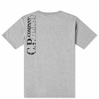 C.P. Company Undersixteen Men's Centre Logo Back Print Tee in Grey Melange