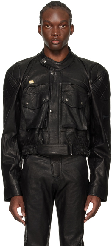 Photo: Martine Rose Black Cropped Leather Jacket