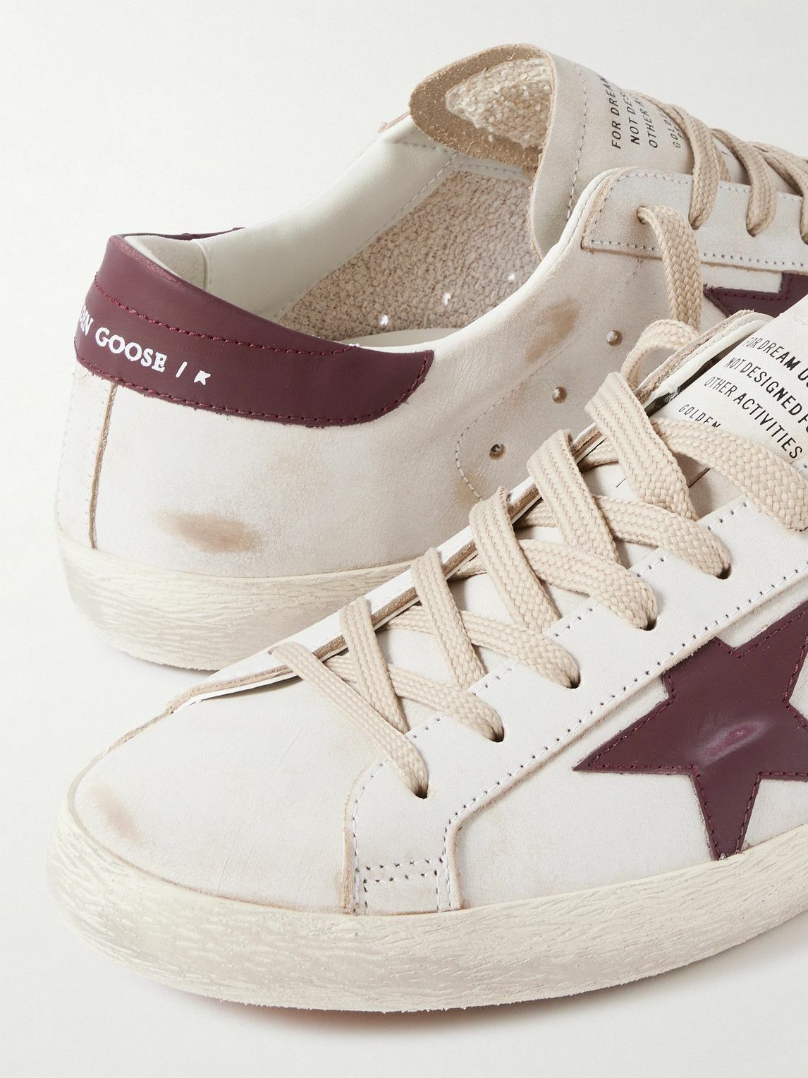 Golden Goose - Super-Star Distressed Leather Sneakers - White