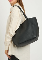 The Row Park Three Grained Leather Tote - Black - One Size
