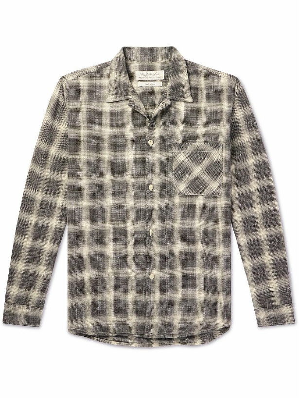 Photo: Remi Relief - Checked Cotton-Flannel Shirt - Gray