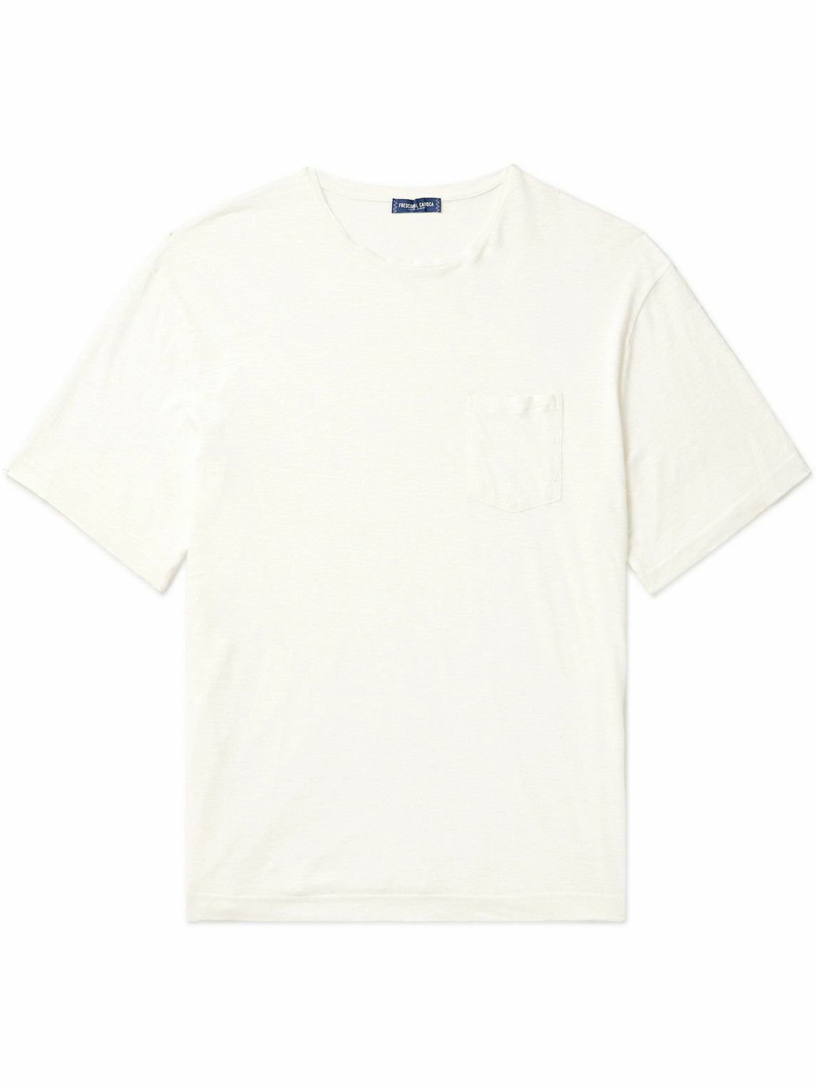 Frescobol Carioca - Carmo Linen T-Shirt - White Frescobol Carioca