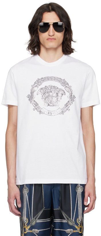 Photo: Versace White Medusa Cartouche T-Shirt