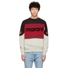 Isabel Marant Black and Red Gallianh Sweatshirt