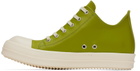 Rick Owens Green Low Sneakers