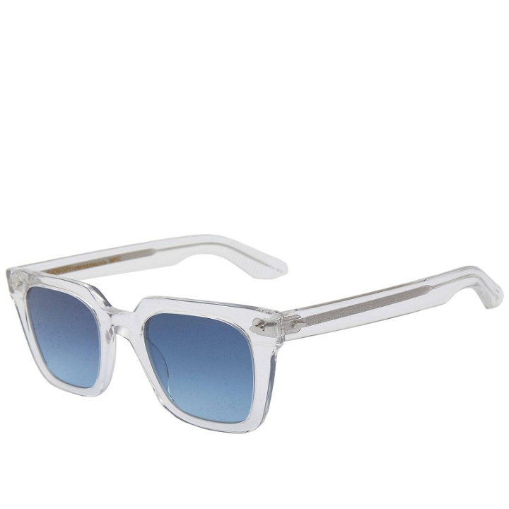 Photo: Moscot Men's Grober Sunglasses in Crystal/Blue