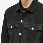 Corridor Men's Suede Trucker Jacket in Black