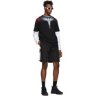 Marcelo Burlon County of Milan Black and Silver Muhammad Ali Edition Swim Shorts