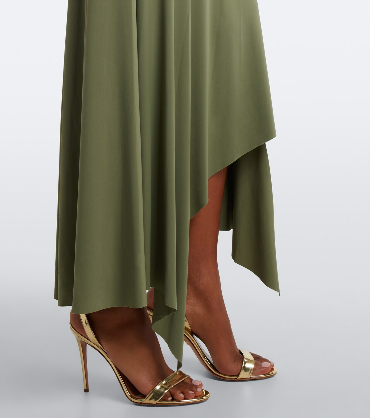 De La Vali Hela asymmetric ruched jersey mididress