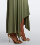De La Vali Hela asymmetric ruched jersey mididress