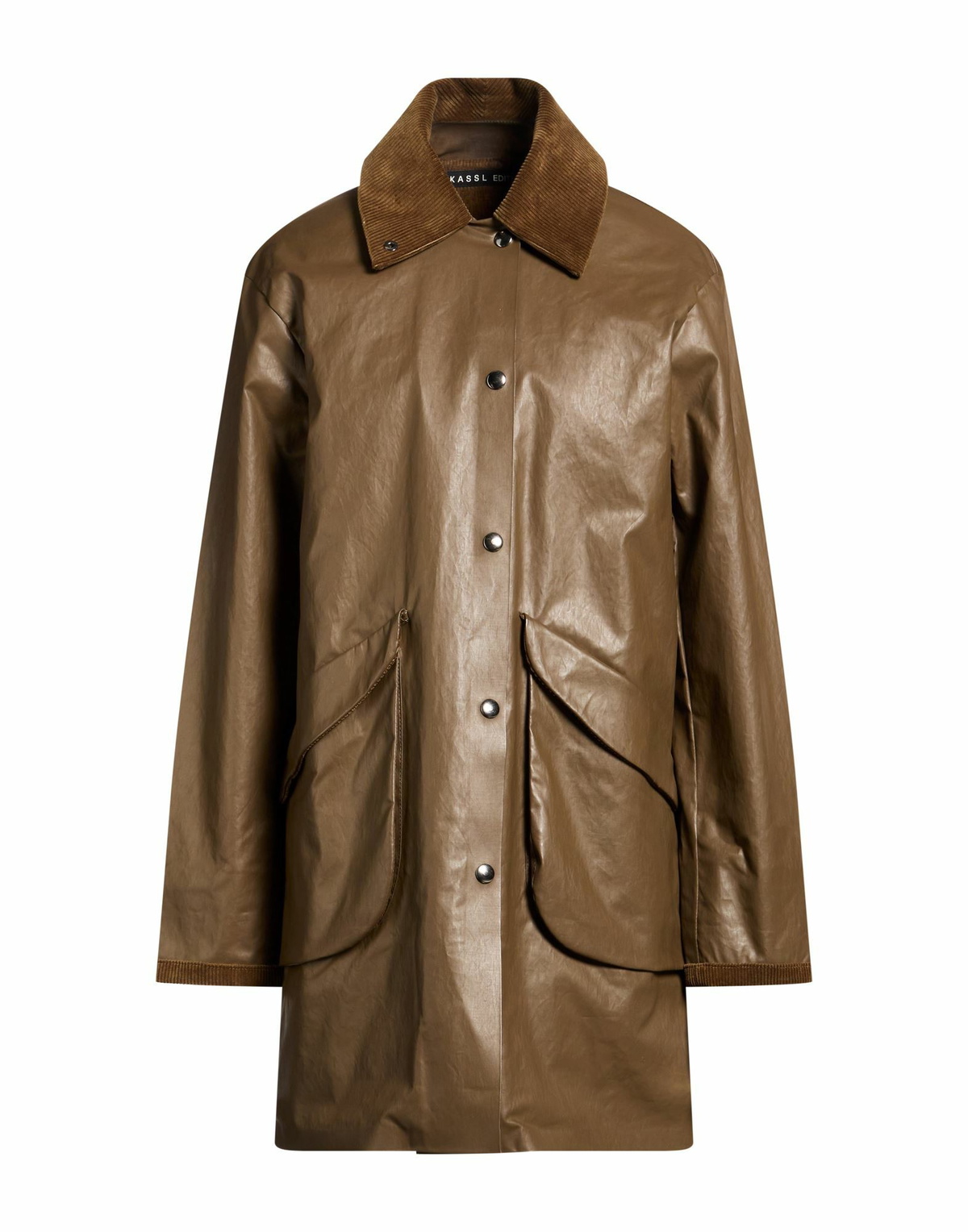Kassl Editions Womens Overcoat & Trench Coat in Khaki