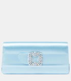 Manolo Blahnik Gothisi embellished satin clutch