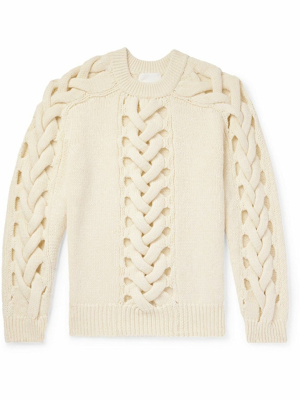 Photo: Marant - Thais Cable-Knit Merino Wool-Blend Sweater - Neutrals