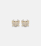 Yvonne Léon Crabe Coquillage 9kt gold earrings with diamonds