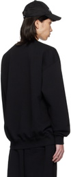 VTMNTS Black Embroidered Sweatshirt