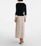 Valentino Polka-dot crêpe de chine midi skirt